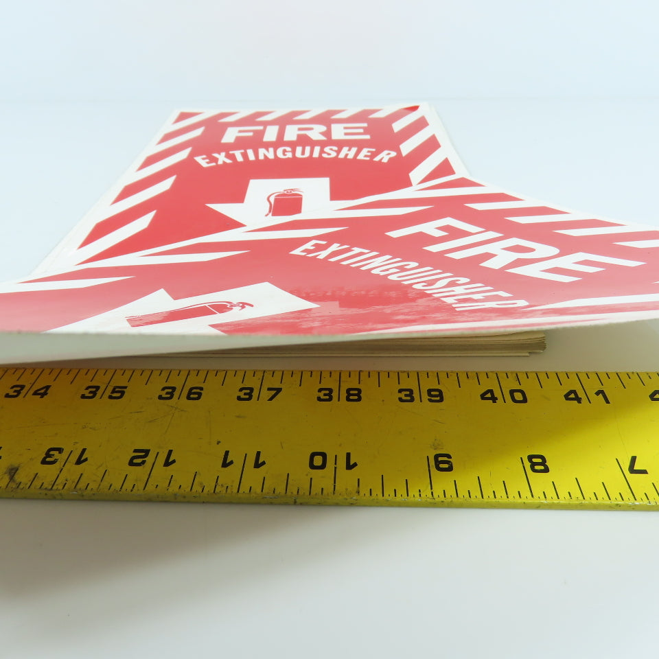 12" x 8" (Peel & Stick) Fire Extinguisher Safety Sign Decals Lot Of 14
