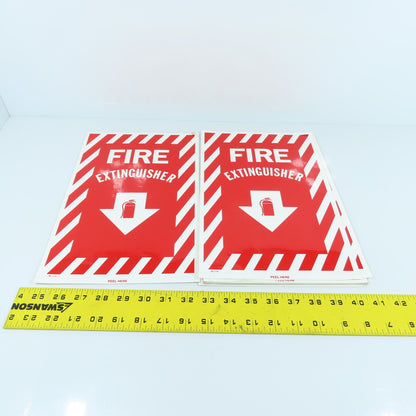 12" x 8" (Peel & Stick) Fire Extinguisher Safety Sign Decals Lot Of 14
