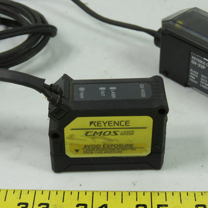 Keyence GV-H130 Laser Sensor Head W/ GV-22P Sensor