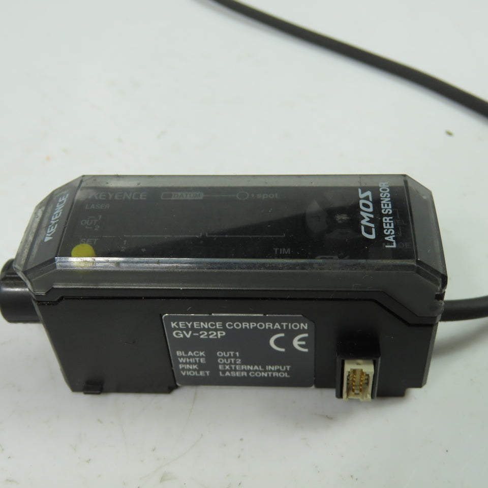 Keyence GV-H130 Laser Sensor Head W/ GV-22P Sensor