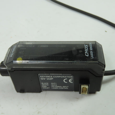 Keyence GV-H130 Laser Sensor Head W/ GV-22P Sensor