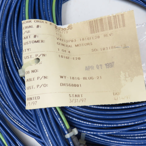 Sine 20 Position 40mm Circular Grounded Shell 16AWG Wire Cable Assembly 20'