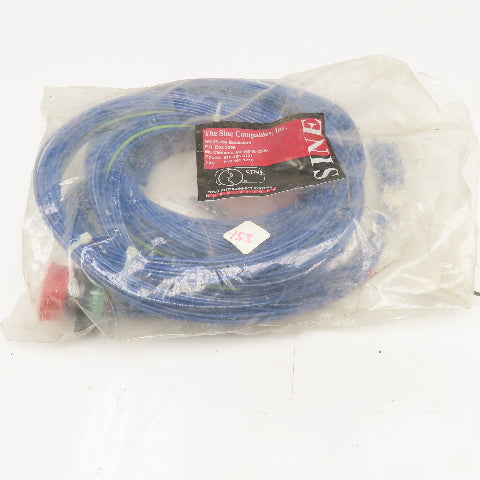 Sine 20 Position 40mm Circular Grounded Shell 16AWG Wire Cable Assembly 20'