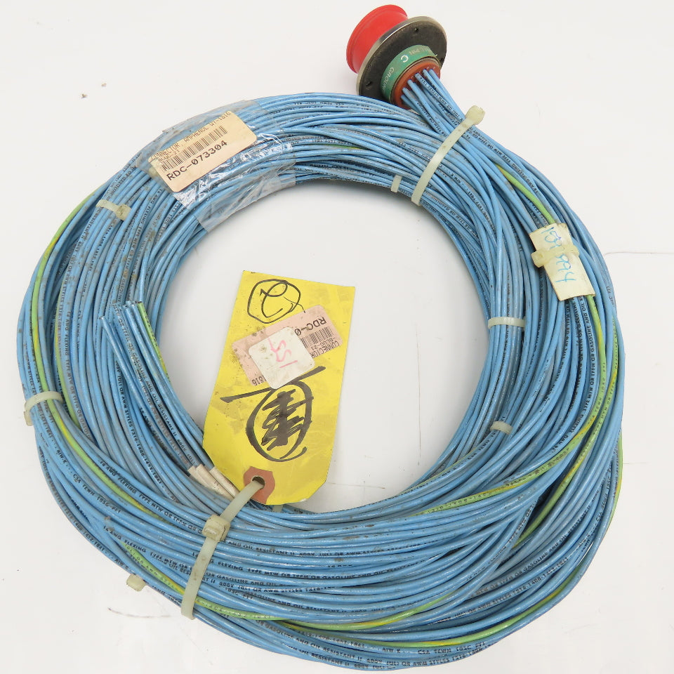 20 Position 40mm Circular Grounded Shell 16AWG Wire Cable Assembly 20'