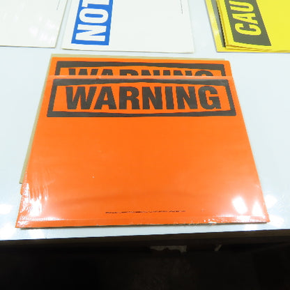 Clement 11x8-1/2" Peel & Stick DANGER, NOTICE, CAUTION, WARNING, Signs Lot Of 39