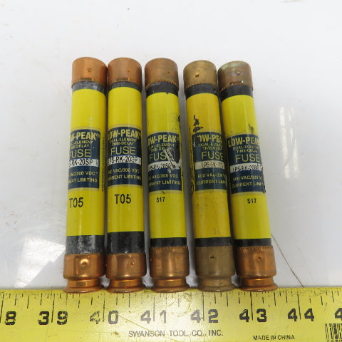 Buss LPS-RK-20P 15A Fuses Low-Peak Duel Element Time Delay Lot of 5