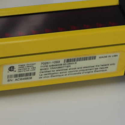 Omron MS4800B-20-0840-R Receiver W/MS4800B-20-0840-X Transmitter Light Curtain