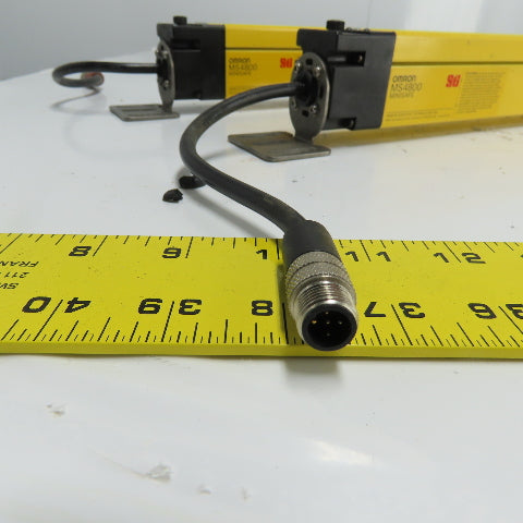 Omron MS4800B-20-0840-R Receiver W/MS4800B-20-0840-X Transmitter Light Curtain