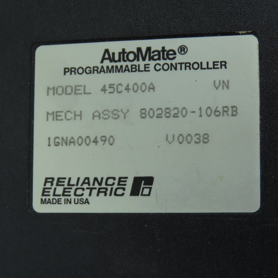 Reliance 45C400A AutoMate 40 Logic Processor Module W/ J3140A Manual