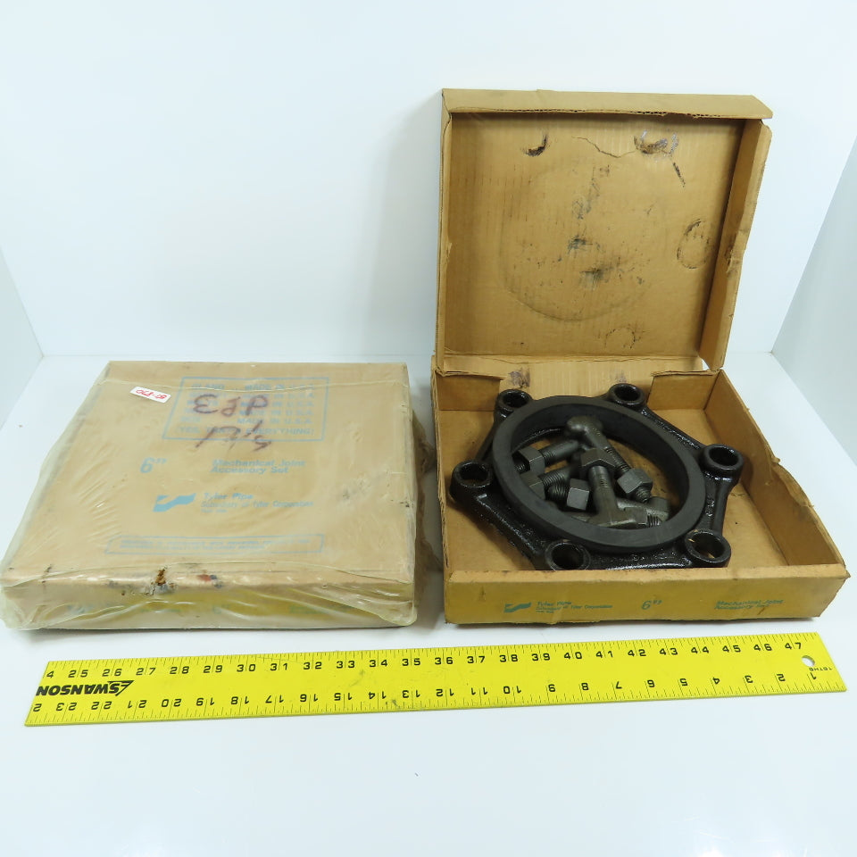 Tyler Pipe 6" Mechanical Joint Accessory Set Lot Of 2