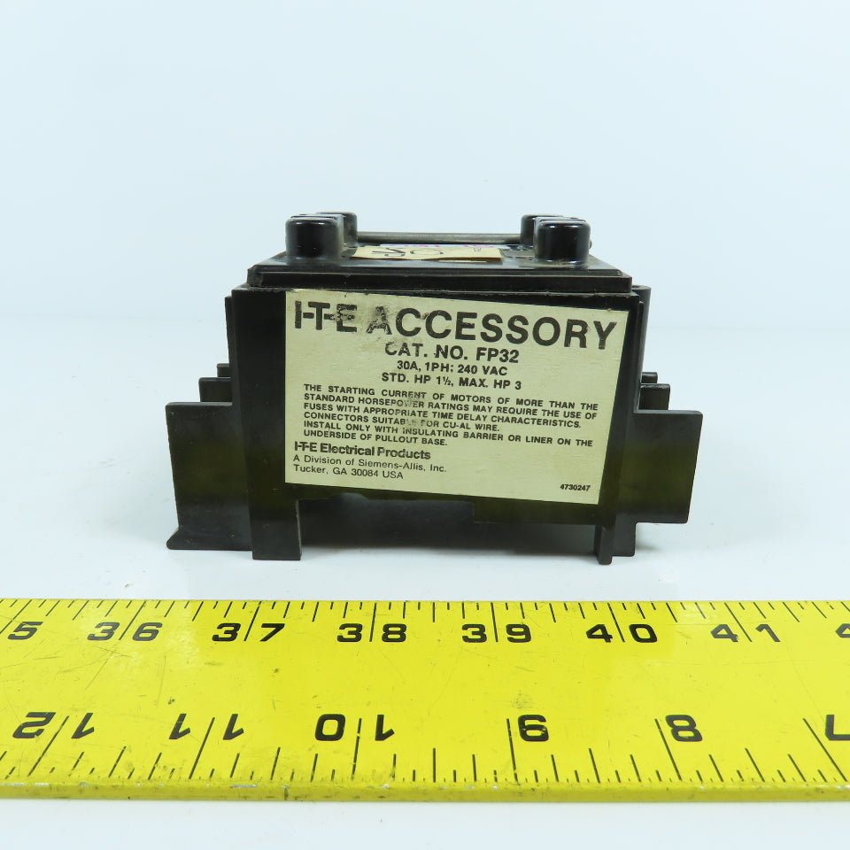 Siemens FP32 I-T-E Accessory Fuse Block 30A Single Phase 240VAC