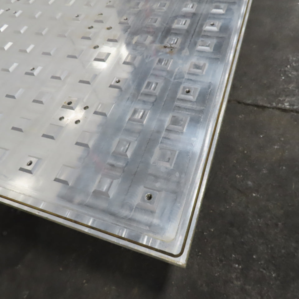 60" X 12' x 2" Thick Aluminum Router Grid Table Weld Fixture Jig Plate