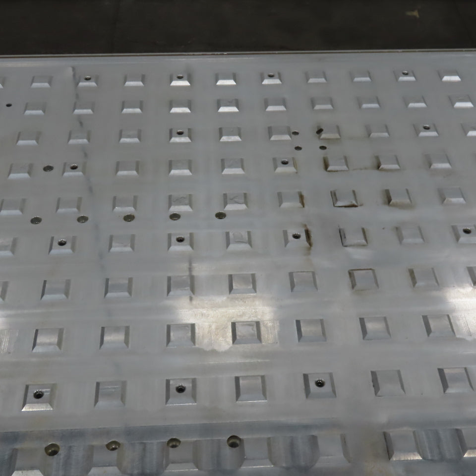 60" X 12' x 2" Thick Aluminum Router Grid Table Weld Fixture Jig Plate