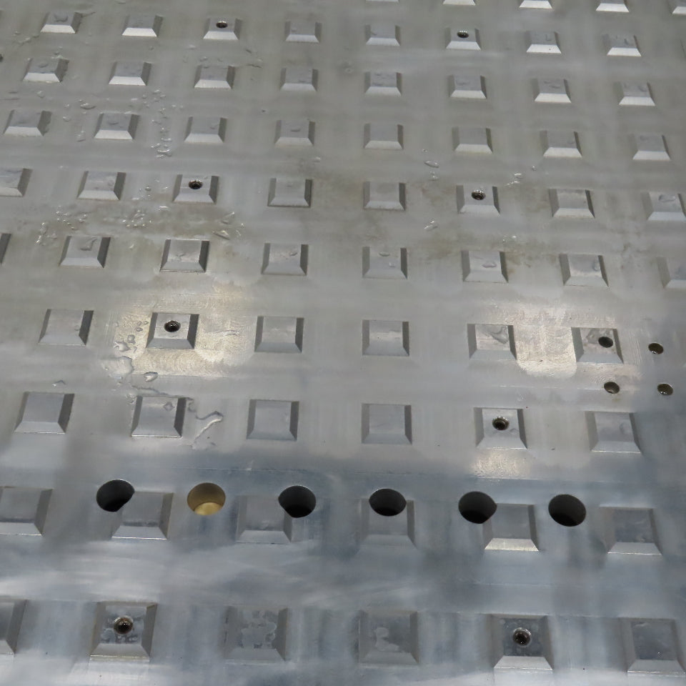 60" X 12' x 2" Thick Aluminum Router Grid Table Weld Fixture Jig Plate