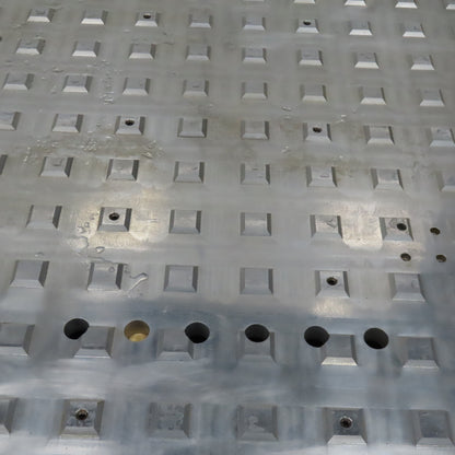 60" X 12' x 2" Thick Aluminum Router Grid Table Weld Fixture Jig Plate