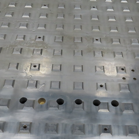 60" X 12' x 2" Thick Aluminum Router Grid Table Weld Fixture Jig Plate