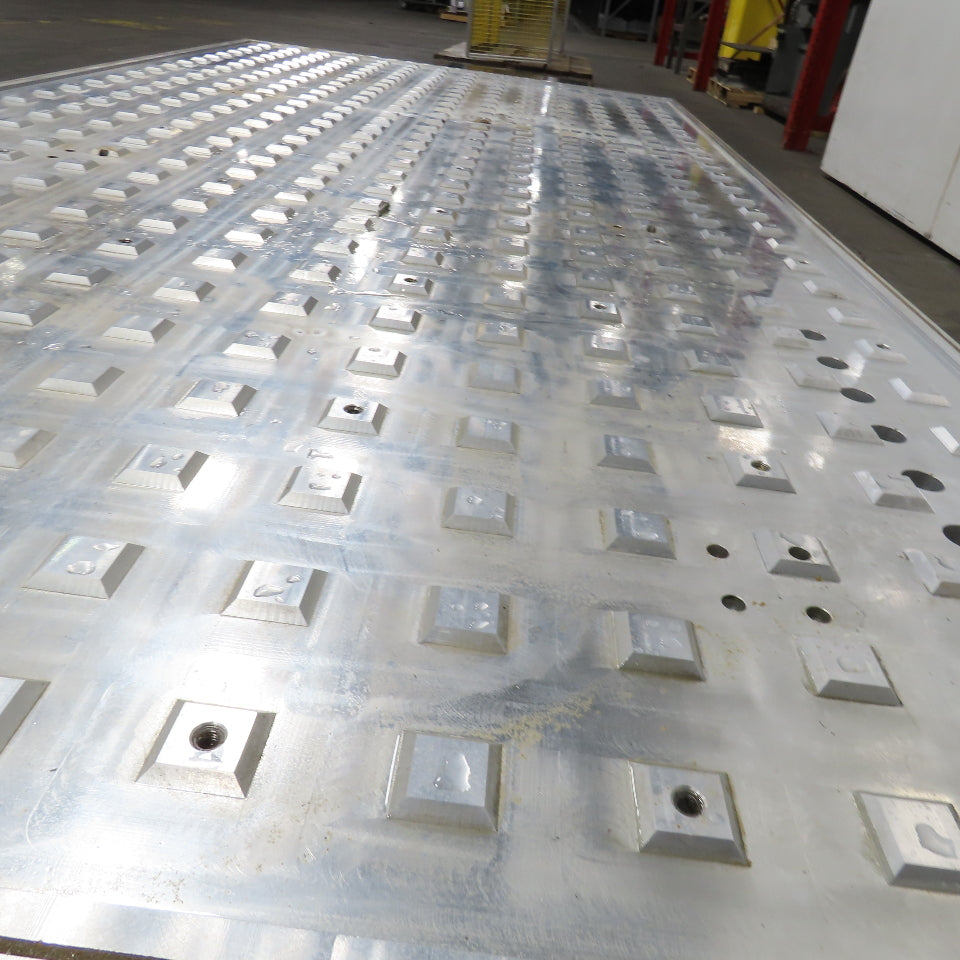 60" X 12' x 2" Thick Aluminum Router Grid Table Weld Fixture Jig Plate