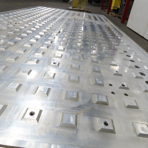 60" X 12' x 2" Thick Aluminum Router Grid Table Weld Fixture Jig Plate