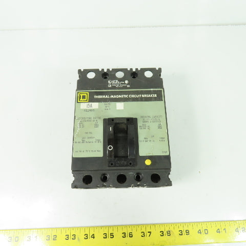 Square D FCL34015 15A Circuit Breaker 3-Pole 480V