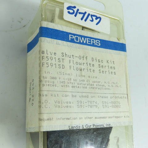 Powers VF591ST 653-226 Valve Shut-Off Disc Kit Flowrite Series SEALED