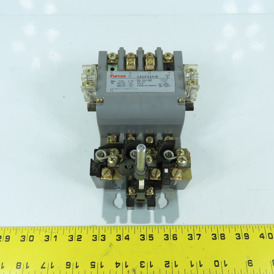 Furnas 14DP32A*9 Size 1 Motor Starter Contactor 120V Coil W/48DC31AA3 Overload