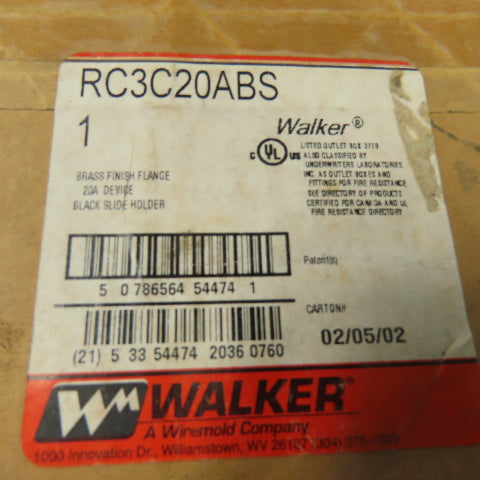 Walker RC3C20ABS Brass Dual Cover Flush Mount Floor Box Cover 7-3/8" OAL