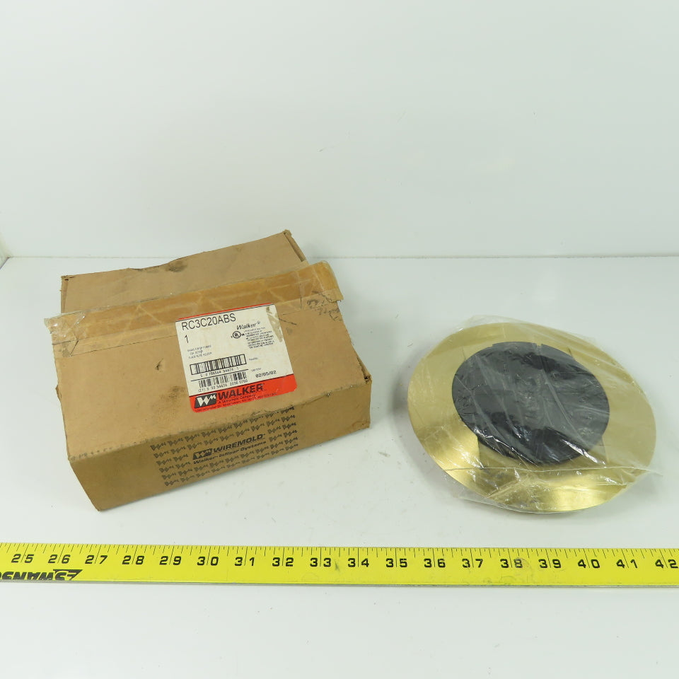 Walker RC3C20ABS Brass Dual Cover Flush Mount Floor Box Cover 7-3/8" OAL