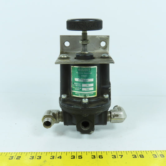 Beloit MC2-75-39B Compressed Air Regulator 60PSI Out 250PSI In 3/8" NPT