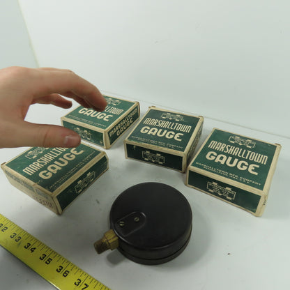 Marshalltown Gauge 3-1/2" Fig. 23 30# 1/4" Conn. Steel Case 0-30 Guage Lot Of 4