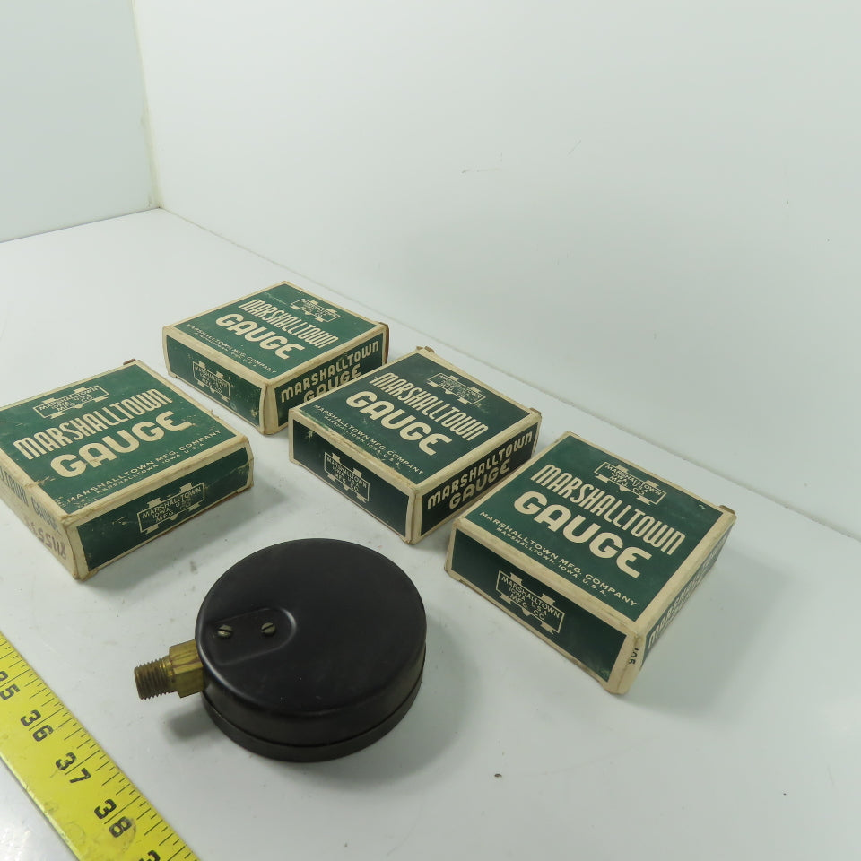 Marshalltown Gauge 3-1/2" Fig. 23 30# 1/4" Conn. Steel Case 0-30 Guage Lot Of 4