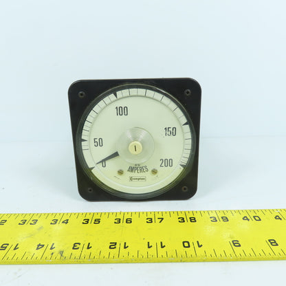 Crompton 08AA LSRL 0-200 Amperes Panel Mount Meter Gauge Type 077