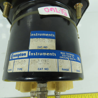 Crompton AA-LSUE 0-4000 Amperes Panel Mount Meter Gauge Type 077-08