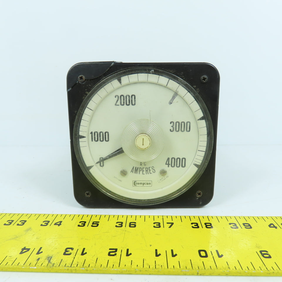 Crompton AA-LSUE 0-4000 Amperes Panel Mount Meter Gauge Type 077-08