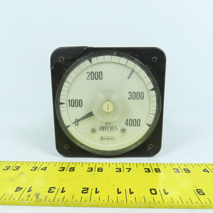 Crompton AA-LSUE 0-4000 Amperes Panel Mount Meter Gauge Type 077-08