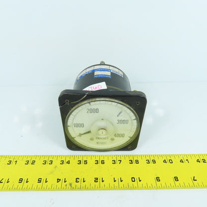 Crompton AA-LSUE 0-4000 Amperes Panel Mount Meter Gauge Type 077-08