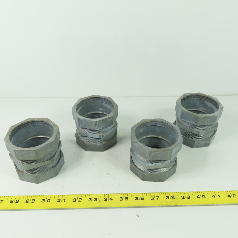 I006-I6A 2-1/2" Conduit Compression Coupler Lot Of 4