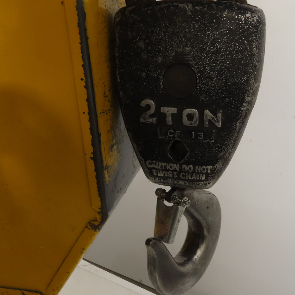 Budgit 115847-7 2 Ton 4000lb Electric Chain Hoist 15' Travel 8 FPM 230/460V 3Ph