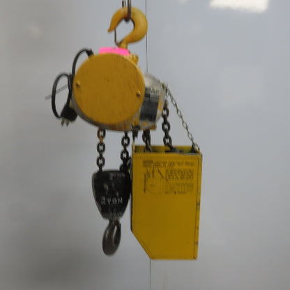 Budgit 115847-7 2 Ton 4000lb Electric Chain Hoist 15' Travel 8 FPM 230/460V 3Ph