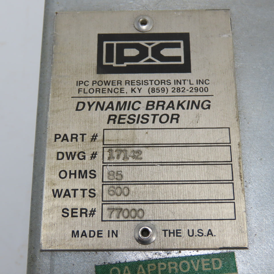 IPC 17142 Dynamic Braking Resister 600W 85 OHMS