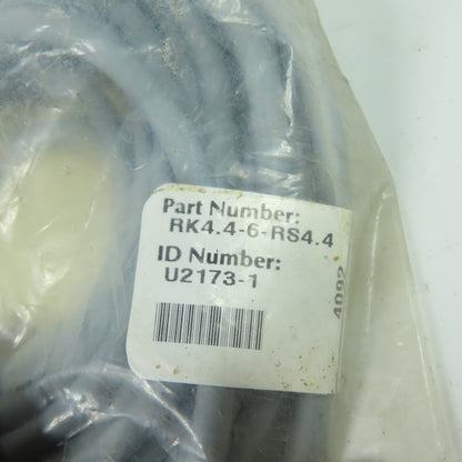 Turck RK4.4-6-RS4.4 Cordset Cable Euro Fast 4-Pin Female To 4-Pin Male