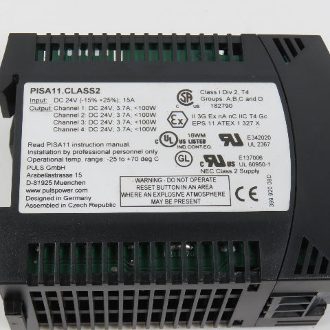 Puls PISA11 Dimension Class2 Protection Module 24V DC 15A In 24VDC 3.7A Out