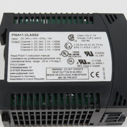 Puls PISA11 Dimension Class2 Protection Module 24V DC 15A In 24VDC 3.7A Out