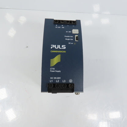 Puls CT10.241 Dimension 24-28V DC 10A Power Supply 3PH 380-480VAC Input 0.9A