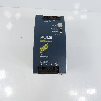 Puls CT10.241 Dimension 24-28V DC 10A Power Supply 3PH 380-480VAC Input 0.9A