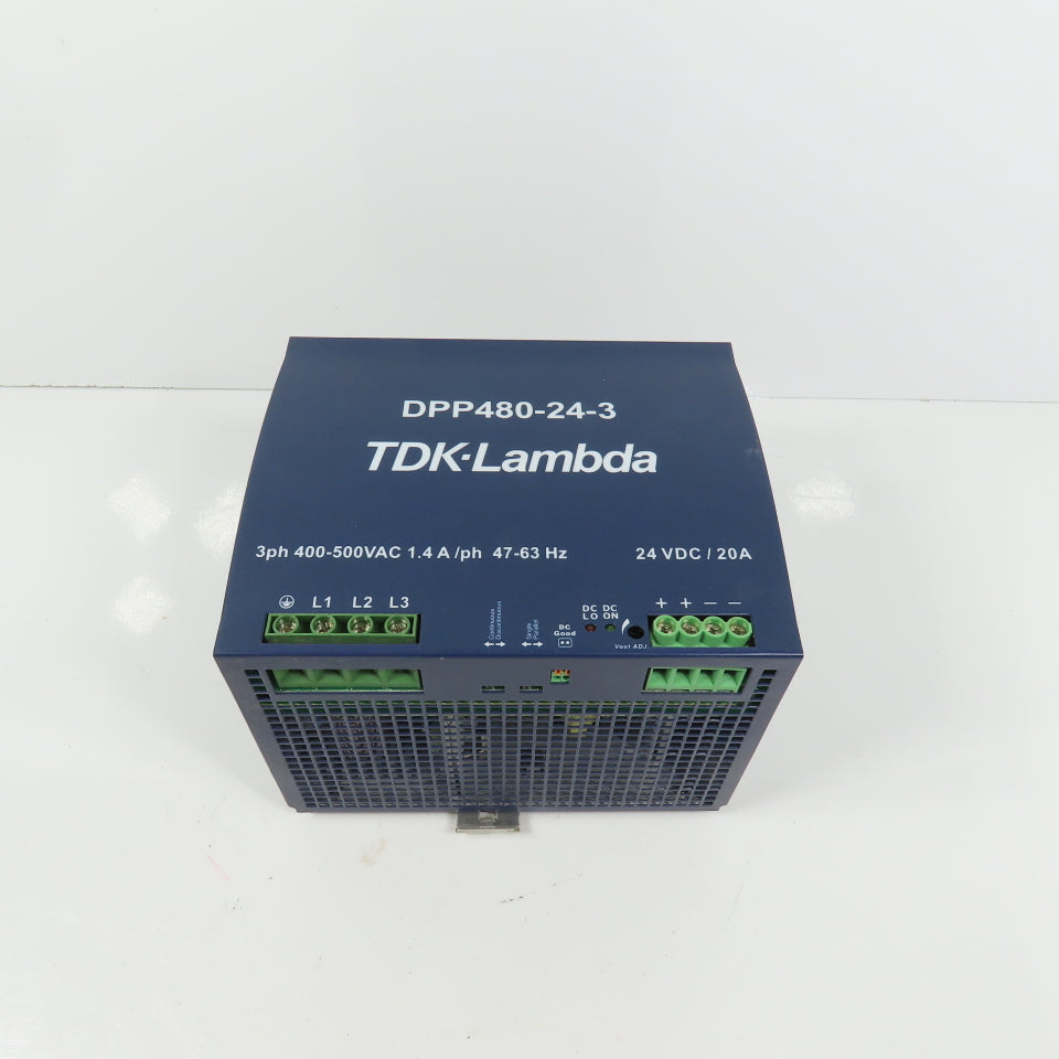 TKD Lambda DPP480-24-3 24V DC 20A/480W Power Supply 3PH 400-500VAC Input 1.4A