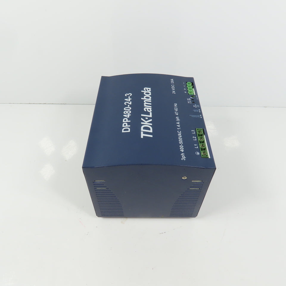 TKD Lambda DPP480-24-3 24V DC 20A/480W Power Supply 3PH 400-500VAC Input 1.4A