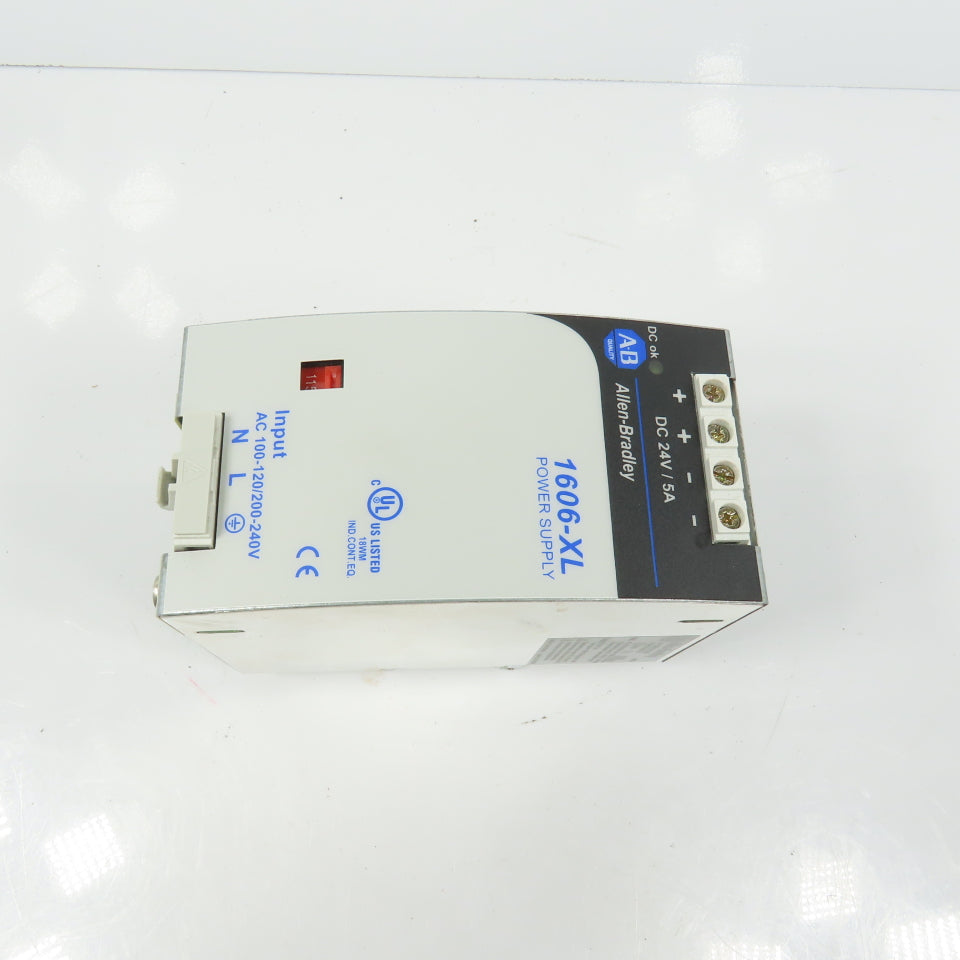 Allen Bradley 1606-XL120D 24V DC 5A Power Supply 1PH 100-120/200-240VAC Input