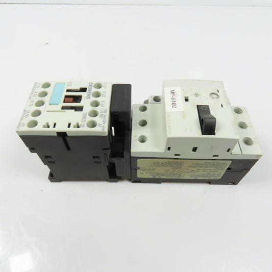 Siemens 3RT1015-1AK61 Sirius 3R 5HP Contactor 120V Coil W/ 3RV1011-1DA10