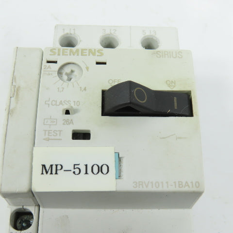 Siemens 3RT1015-1AK61 5HP Motor Starter 120V Coil W/ 3RV1011-1BA10 1.4-2A
