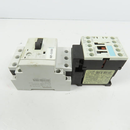 Siemens 3RT1015-1AK61 5HP Motor Starter 120V Coil W/ 3RV1011-1BA10 1.4-2A